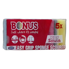 Mosogatószivacs BONUS formázott 9,5x7,1x4,5 cm 5 db-os takarító és háztartási eszköz