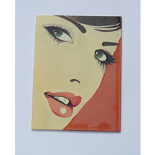 Mosoly - Pop art stílusú kézzel festett üvegfestmény grafika, keretezett kép