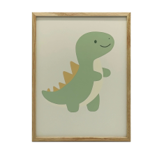 MOSOLYGÓ DINOSZAURUS FALI PLAKÁT 40x50 CM KERET NÉLKÜL, MATT grafika, keretezett kép