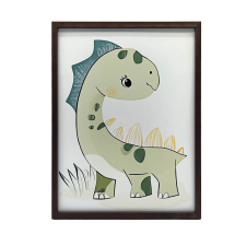 MOSOLYGÓ DINOSZAURUS FESTMÉNY VÁSZONRA KERET NÉLKÜL 70x100 CM PREMIUM VÁSZON grafika, keretezett kép