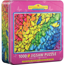 Motýlszínű szivárvány puzzle fém dobozban - 1000 darab puzzle, kirakós