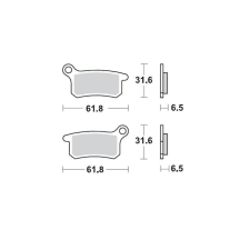 Moto Master Hátsó fékbetétek Moto Master 094611 Sinter Pro Racing TC / SX 65 egyéb motorkerékpár alkatrész
