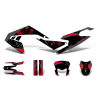 Motomotors Dekoráció / Matricakészlet fekete-vörös-szürke fényes Aprilia SX50 2018- Euro4-hez