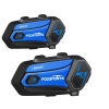  Motorcycle Helmet Headset, Wireless Bluetooth Intercom, Music Share,