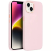  Motorola Moto G54, Szilikon tok, közepesen ütésálló, fémhatású kamera keret, Frame Case, rózsaszín