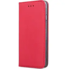  Motorola Moto G73 5G, Oldalra nyíló tok, stand, Smart Magnet, piros tok és táska