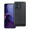  Motorola Moto G84 5G szilikon tok, hátlaptok, telefon tok, karbon mintás, fekete, Forcell Carbon
