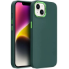 Motorola Moto G84, Szilikon tok, közepesen ütésálló, fémhatású kamera keret, Frame Case, zöld