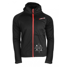 MotoZem Racing Team softshell kabát fekete-piros motoros kabát