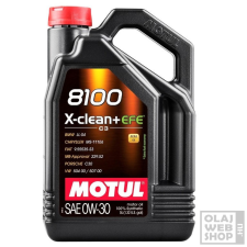 Motul 8100 X-clean+ EFE 0W-30 motorolaj 5L motorolaj