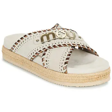 Mou Papucsok CRISS-CROSS SANDAL METAL STITCH Fehér 39 női papucs