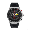 MOVADO Scuderia Ferrari Karóra Aspire, Chrono Szíj Rozsdamentes acél, Fekete Silicon Szíj, 44Mm