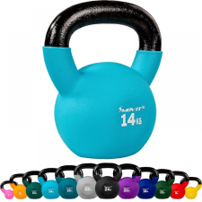MOVIT Kettlebell - füles súlyzó 14 kg, világoskék, MOVIT kettlebell
