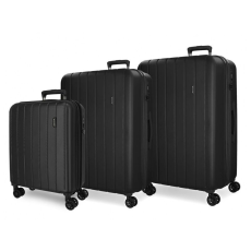  MOVOM fa fekete, luxus ABS utazótáska készlet, 75cm/65cm/55cm, 5318461