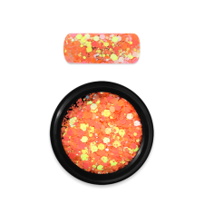 Moyra Holo glitter mix No.22 Chameleon light orange körömdíszítő