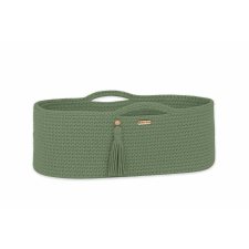  Mózeskosár BOHO Kézzel készített pamut matraccal - zsálya babakocsi kiegészítő