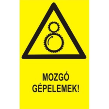  Mozgó gépelemek! - öntapadó, 150*100 információs tábla, állvány