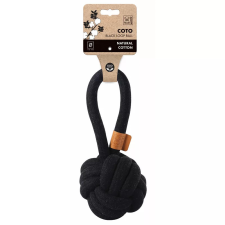 MPETS M-PETS kötéljáték füles labda 11cm fekete játék kutyáknak