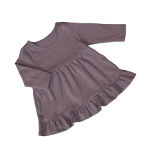 MROFI Pamut ruha hosszú ujjú - Padlizsán, hímzéssel - 92