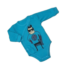 MROFI Réklis Hosszú ujjú body - Türkizkék Szuperhős - 62 kombidressz, body