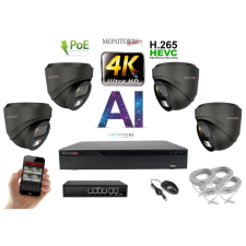 MS - 4K AI IP kamerarendszer 4 kamerával switchel 8 Mpix GD - 6377K4B megfigyelő kamera