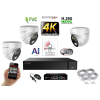  MS - AI Hybrid Light IP kamerarendszer 3 kamerával switchel 8 Mpix WD - 6481k3B