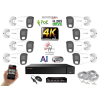 MS - AI Hybrid Light IP kamerarendszer 8 kamerával switchel 8 Mpix WT - 6484k8B