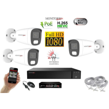  MS - Hybrid Light IP kamerarendszer 3 kamerával switchel 2 Mpix WT - 6213K3B megfigyelő kamera