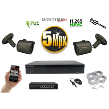  MS - IP kamerarendszer 2 kamerával switchel 5 Mpix GT - 6083K2B megfigyelő kamera