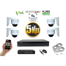  MS - IP PTZ kamerarendszer 4 kamerával switchel 5MPix - 6008k4B megfigyelő kamera tartozék