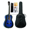  MSA kék klasszikus balkezes gitár sok kiegészítővel, CK 120 L