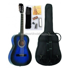  MSA kék klasszikus balkezes gitár sok kiegészítővel, CK 120 L gitár és basszusgitár