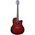  MSA Roundback elektroakusztikus gitár, piros