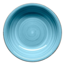 Mäser Bel Tempo kerámia mélytányér 21,5 cm, kék, kék tányér és evőeszköz