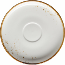 Mäser Pintar fehér kávéscsésze alátét, barna pöttyös, 14 cm, barna, L bögrék, csészék