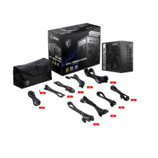 MSI MPG A850G tápegység 850 W 24-pin ATX ATX Fekete (MPGA850GPCIE5) tápegység