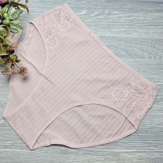 MST Magas derekú BORDÁZOTT női alsó EXTRA méret (mama bugyi) 4XL, Mályva