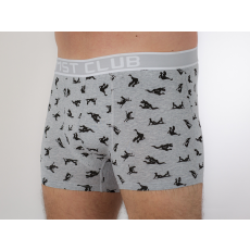 MST Mintás boxer L, Világos szürke
