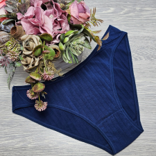 MST Női bugyi bordás anyagból Kék, S/M női alsó