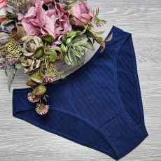 MST Női bugyi bordás anyagból Kék, XL/2XL