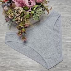 MST Női bugyi bordás anyagból Világos szürke, L/XL