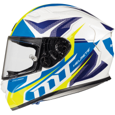 MT HELMETS Integrált motoros sisak MT Kre Lookout fehér-kék-fluo sárga bukósisak