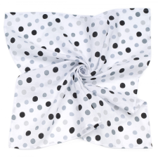 MT Nagy textil pelenka (120x120) - Fehér alapon fekete és szürke pöttyök mosható pelenka