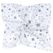 MT T Nagy Textil pelenka (120x120) - Fehér alapon szürke csillagok mosható pelenka