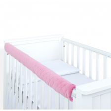 MT T Velvet kiságyvédő felső részre - Pasztell rózsaszín babaágynemű, babapléd