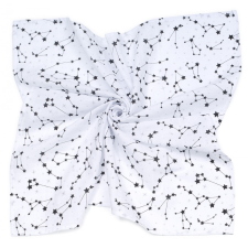  MTT Nagy textil pelenka (120x120) - Fehér alapon fekete csillagképek mosható pelenka