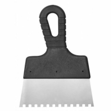 MTX 200mm 8x8mm fogazott spatulya rozsdamentes, műanyag nyéllel kőműves és burkoló szerszám