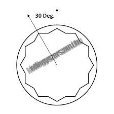 MTX 8mm professional racsnis csillag-villáskulcs CrV BiHEXagonal fogó