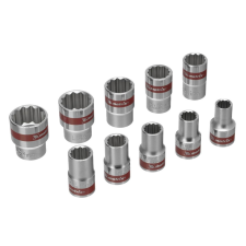 MTX dugókulcs készlet 1/2", hatlapfejû, 10 db 10-24mm biHexagonal dugókulcs