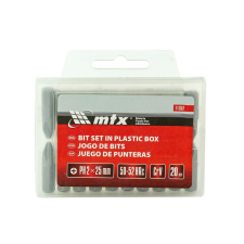 MTX PH2x25mm, 20db bitfej készlet 45X-acél, mûanyag tokban bitfej készlet